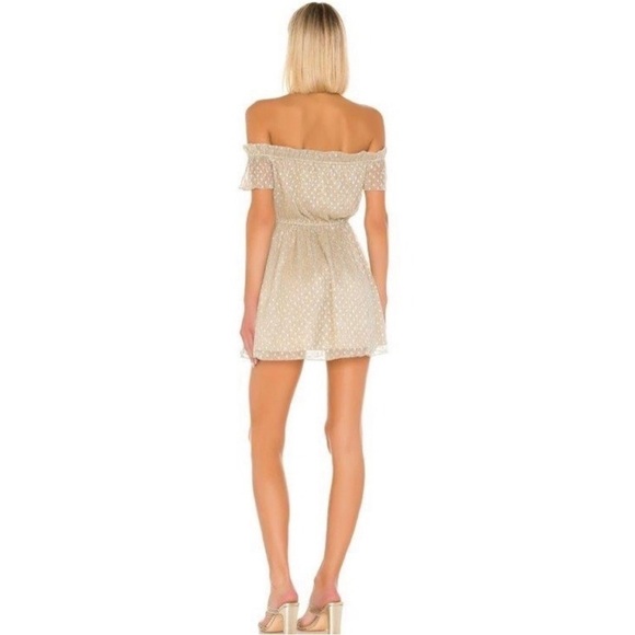 House of Harlow 1960 Revolve Star Gold Boho Babydoll Dress Y2K NWT - Picture 4 of 13